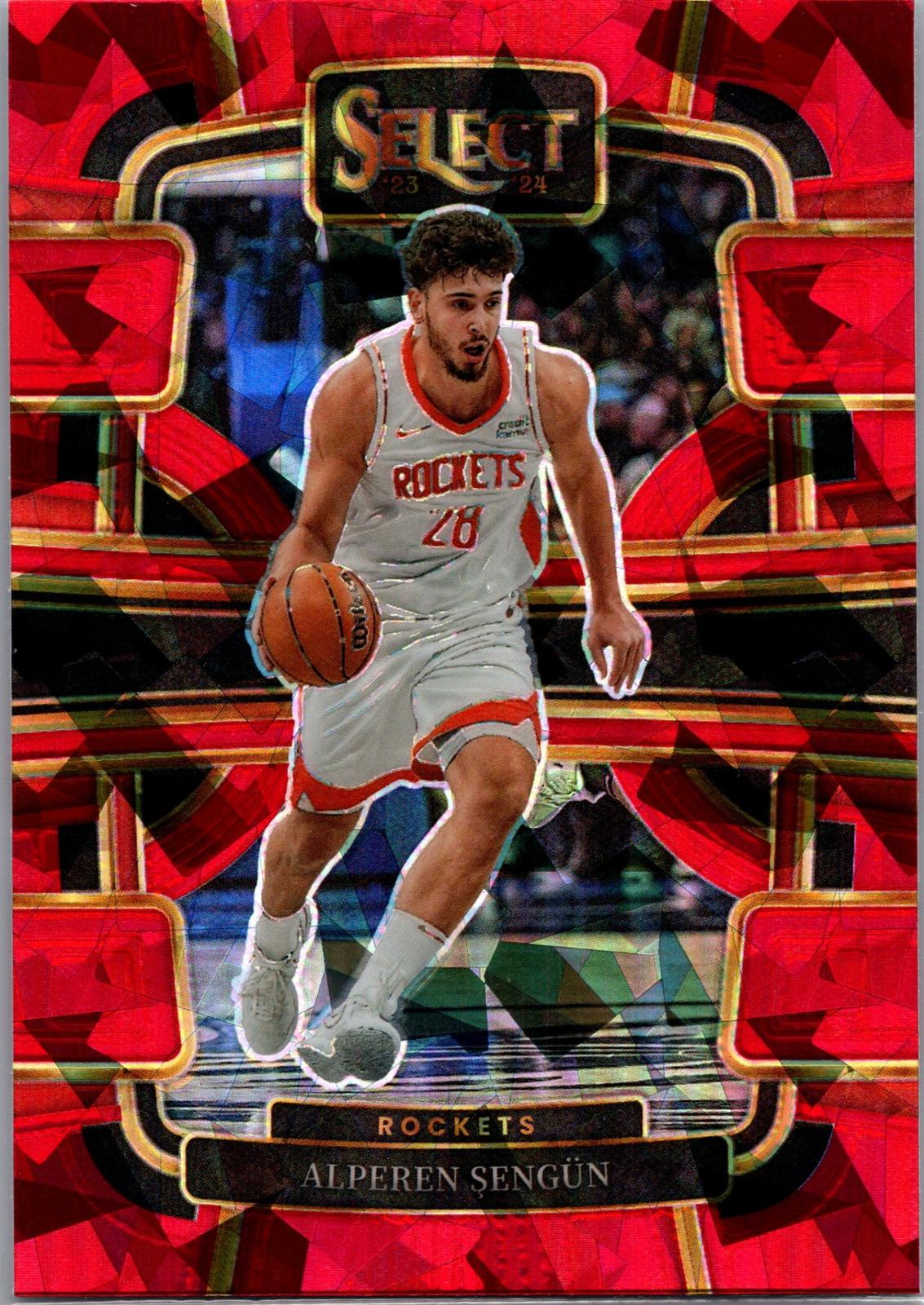 2023-24 Panini Select #13 Alperen Sengun Red Cracked Ice Prizm