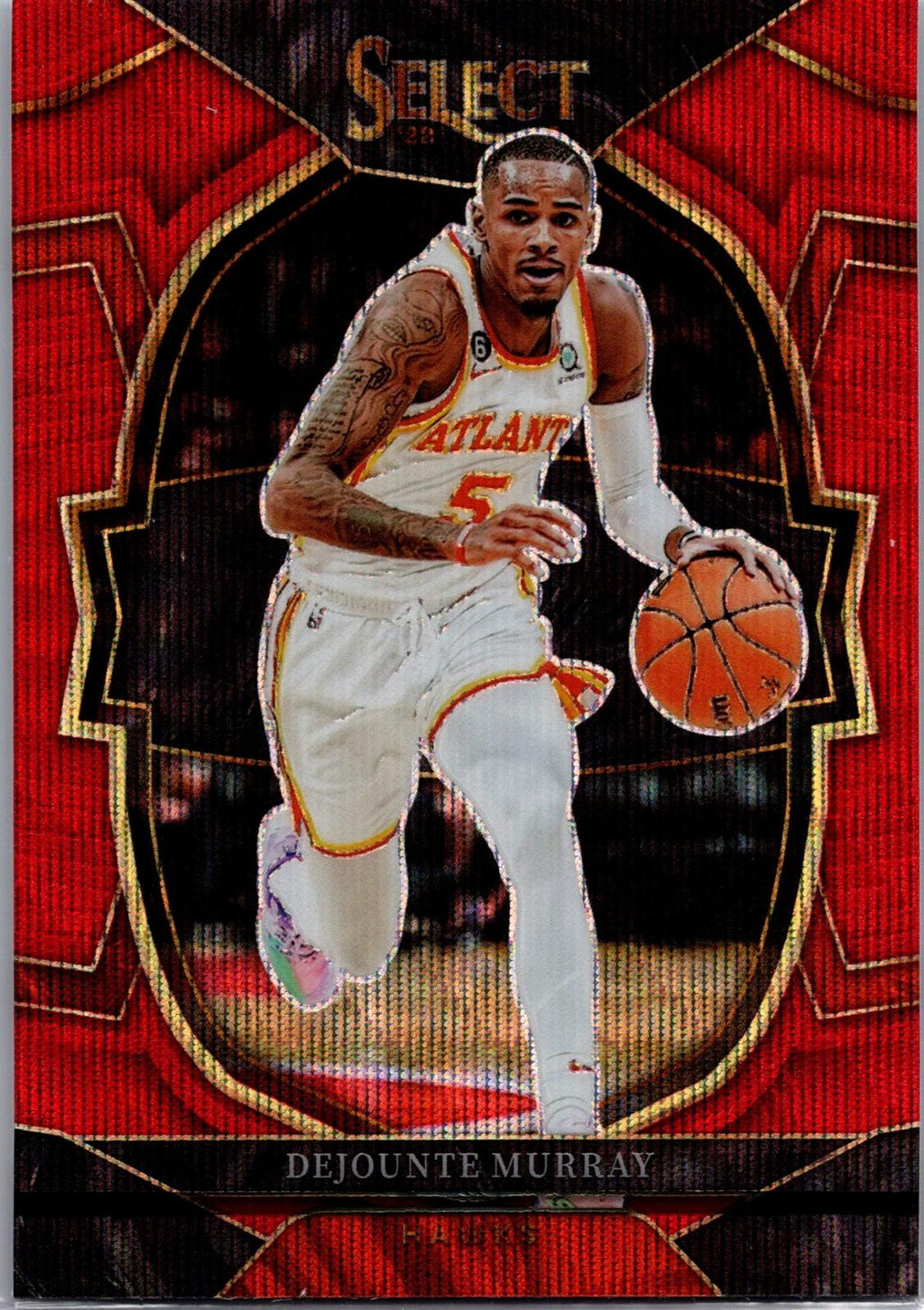 2022-23 Panini Select #2 Dejounte Murray Red Wave Prizm