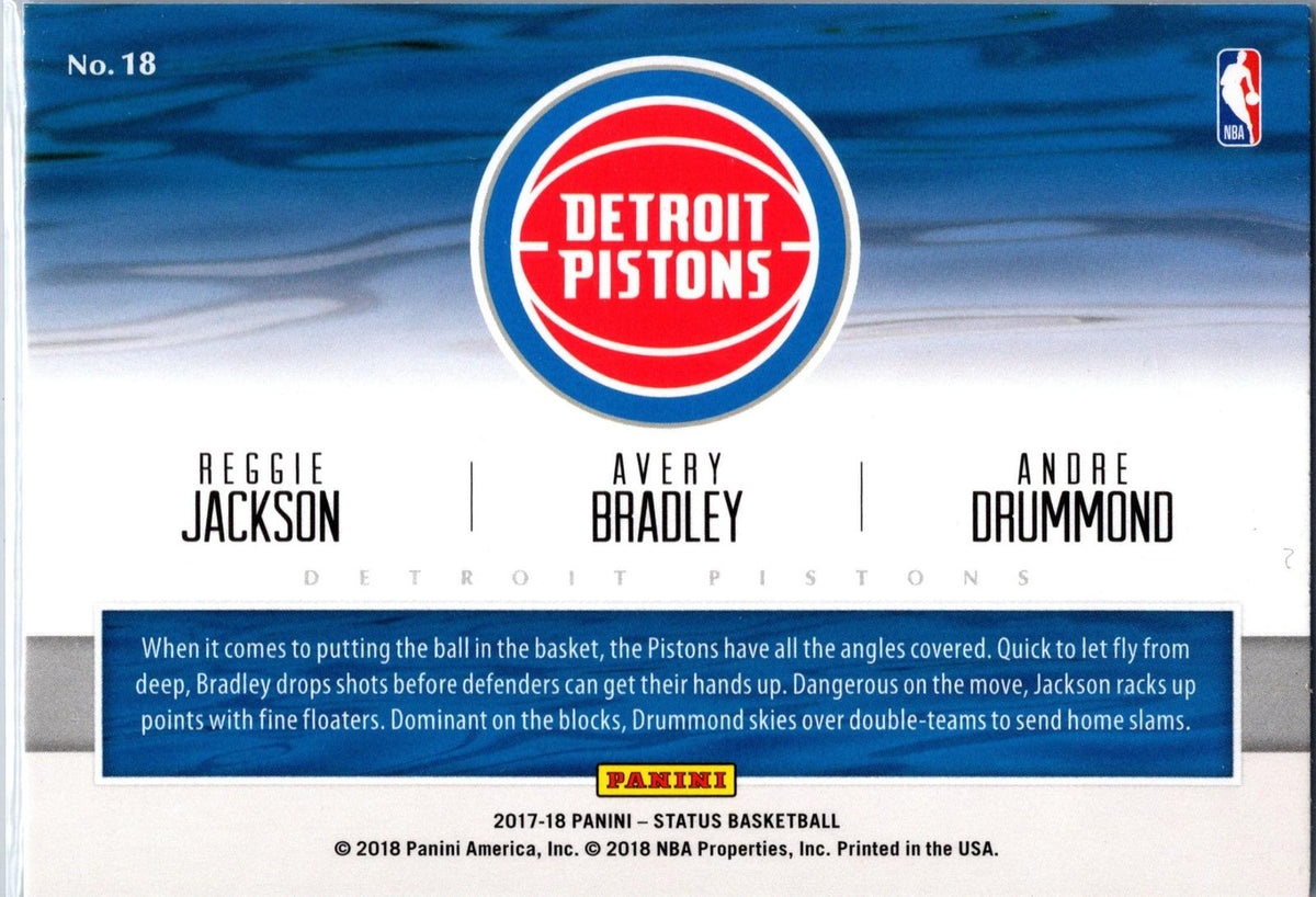 2017-18 Panini Status #18 Andre Drummond / Avery Bradley /Jackson Factions